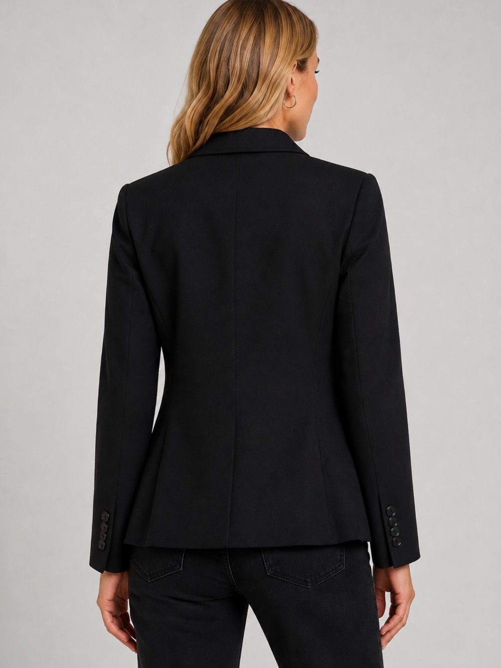 Tommy Hilfiger Black Two-Button Blazer Jacket Classic Tailored - Picture 8 of 8